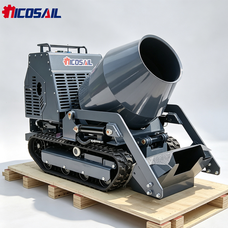 Concrete Mixer Machine - خلاطة خرسانة مجنزرة صغيرة مع نظام