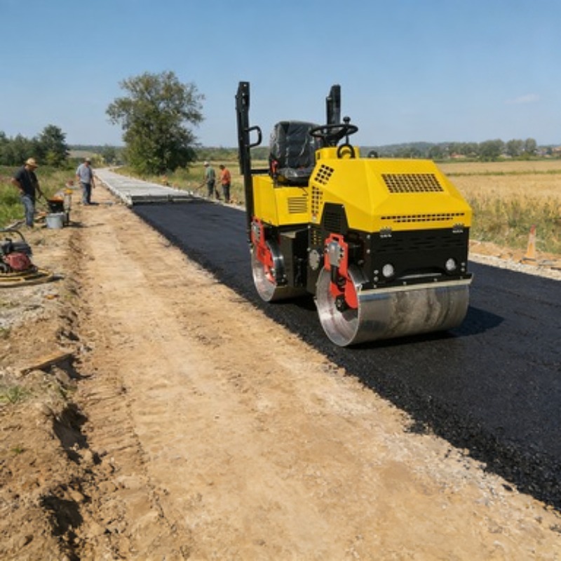 Heavy Equipment Construction - مدحلة طرق أحادية الأسطوانة، مدحلة اهتزازية