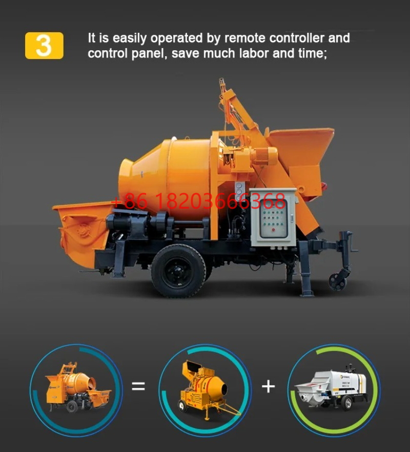 Concrete Mixer Machine - خلاطة خرسانة متنقلة مخصصة، آلة ضخ