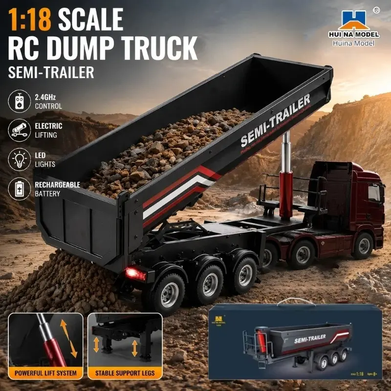 هوينا 1/18 1509 مقطورة نصف قلا - مراجعة Dump Truck Toy وسعره