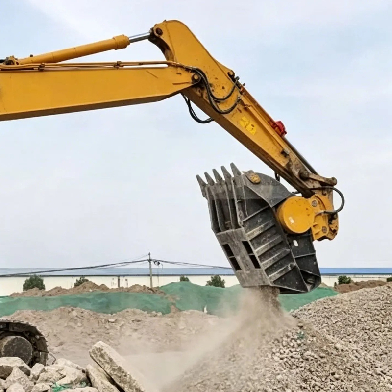 دلو تكسير صخري هيدروليكي للحفا - مراجعة Heavy Equipment With Bucket وسعره