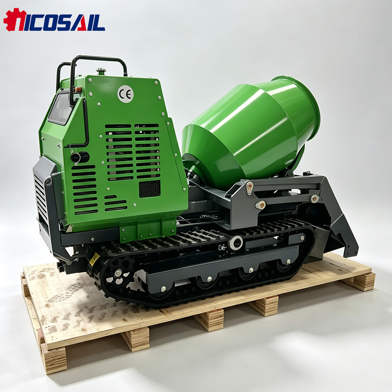 خلاطة خرسانة مجنزرة صغيرة مع ن - مراجعة Concrete Mixer Machine وسعره