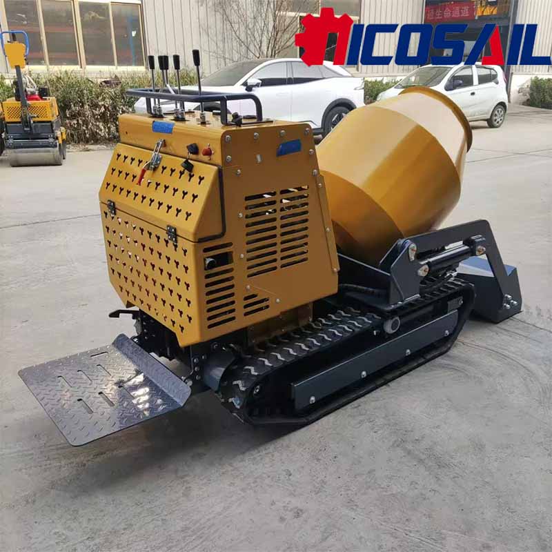 خلاطة خرسانة مجنزرة صغيرة مع ن - مراجعة Concrete Mixer Machine وسعره